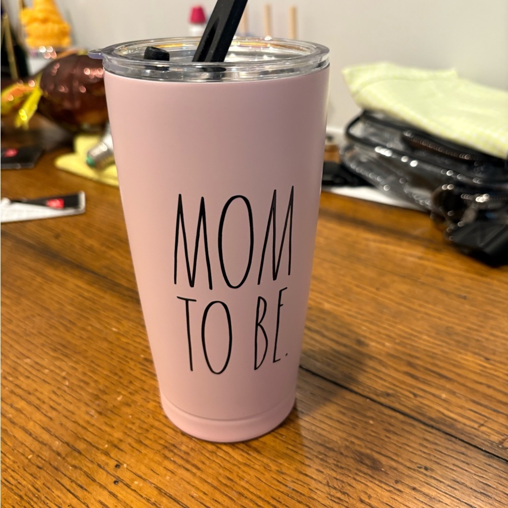 Rae Dunn pink 'Mom To Be' Tumbler - never used